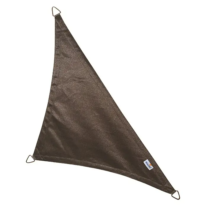 Nesling Sonnensegel Coolfit - L x B: 400 x 400 cm, Grau, Dreieckig - Braunes Sonnensegel in Dreiecksform mit D-Ring zur Aufhängung, ideal für Garten, Terrasse oder Balkon.