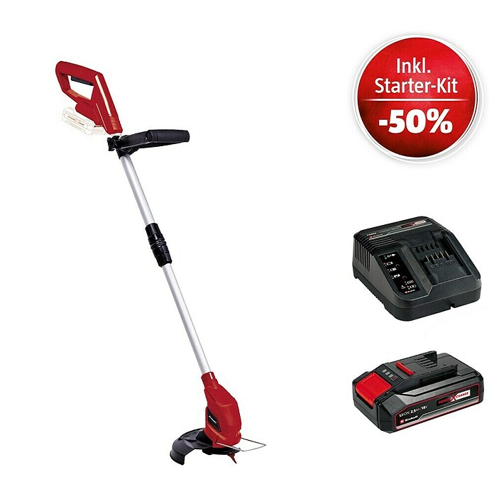 Einhell Power X-Change 18V Maschinenpaket (Akku-Rasentrimmer GC-CT 18/24 Li-Solo + Starter-Kit (-50%)) | BAUHAUS