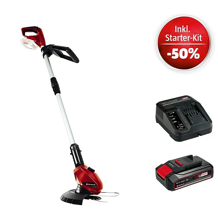 Einhell Power X-Change 18V Maschinenpaket (Akku-Rasentrimmer GE-CT 18 Li-Solo + Starter-Kit (-50%)) | BAUHAUS