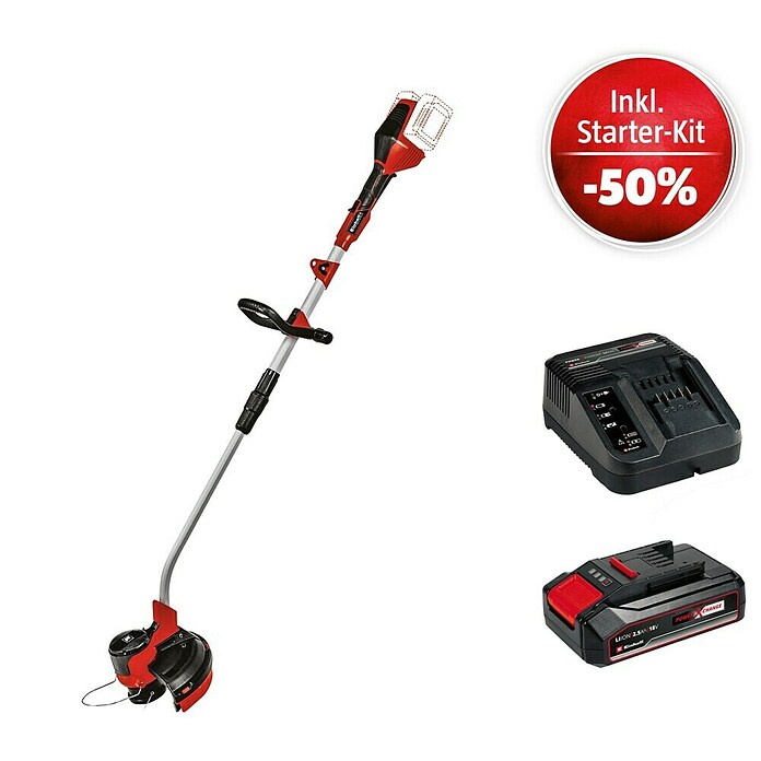 Einhell Power X-Change 18V Maschinenpaket (Akku-Rasentrimmer GE-CT 36/30 Li E-Solo + Starter-Kit (-50%)) | BAUHAUS