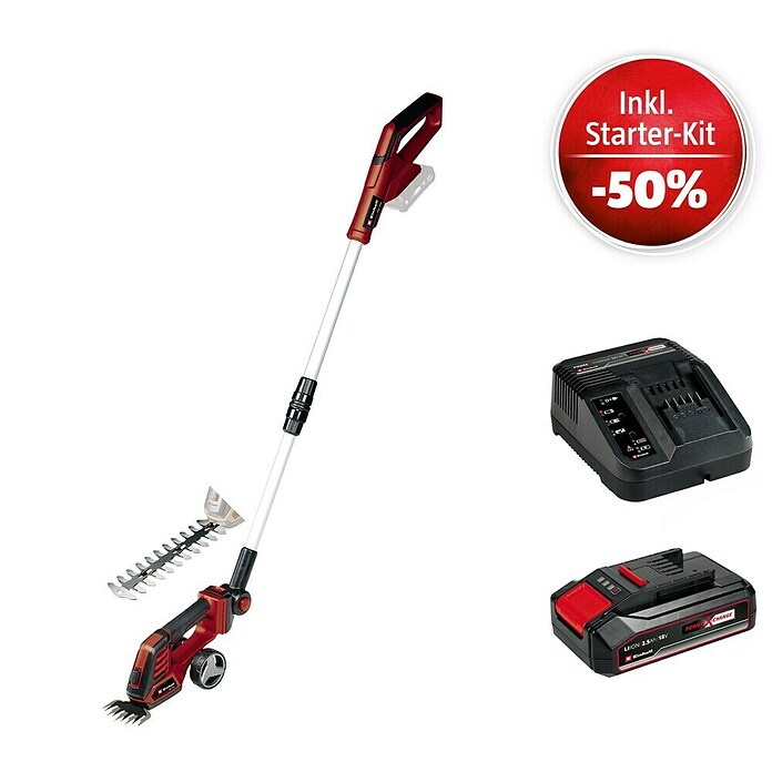 Einhell Power X-Change 18V Maschinenpaket (Akku-Grasschere CE-CG18/100 + Starter-Kit (-50%)) | BAUHAUS