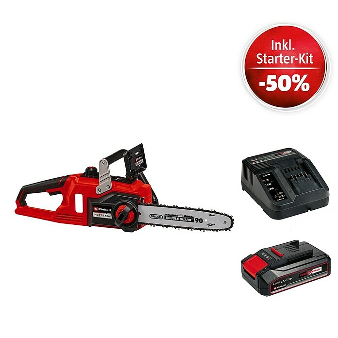 Einhell Power X-Change 18V Maschinenpaket (Akku-Kettensäge FORTEXXA 18/30 + Starter-Kit (-50%)) | BAUHAUS