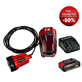 Einhell Power X-Change 18V Maschinenpaket (Akku-Klarwasserpumpe GE-SP 18 + Starter-Kit (-50%))