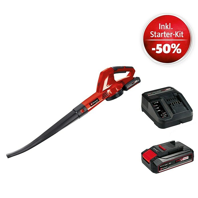 Einhell Power X-Change 18V Maschinenpaket (Akku-Laubbläser GE-CL 18 Li E Kit + Starter-Kit (-50%)) | BAUHAUS