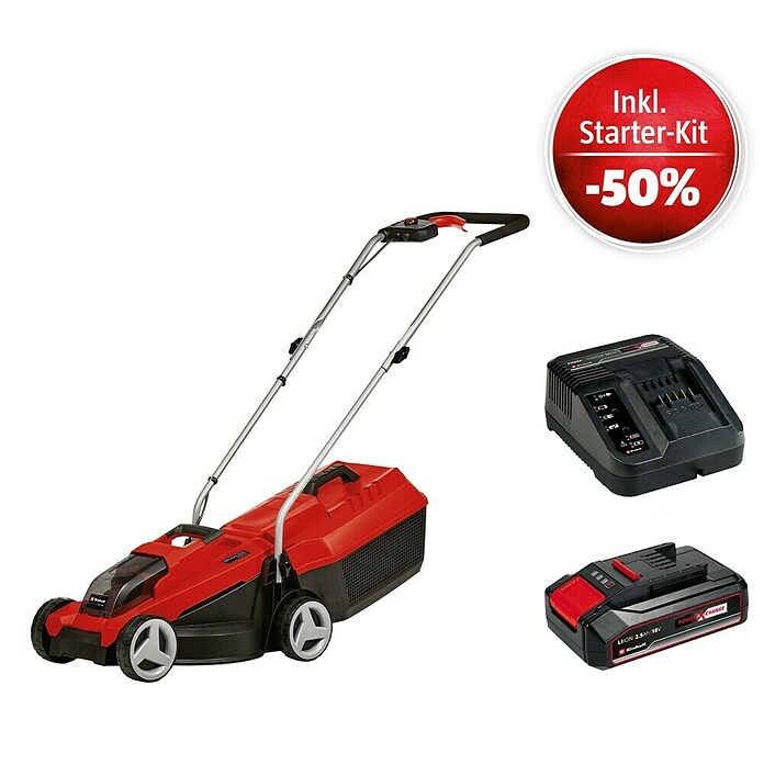 Einhell Power X-Change 18V Maschinenpaket (Akku-Rasenmäher GE-CM 18/32 Li-Solo + Starter-Kit (-50%)) | BAUHAUS