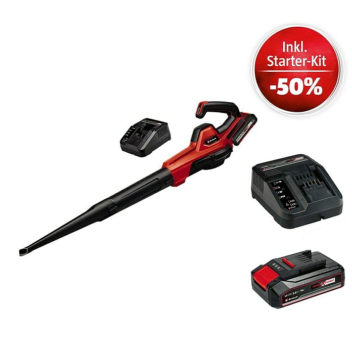 Einhell Power X-Change 18V Maschinenpaket (Akku-Laubbläser GE-ULB 18 Li E-Kit + Starter-Kit (-50%)) | BAUHAUS