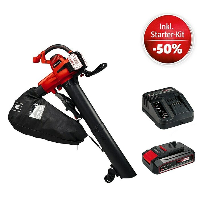 Einhell Power X-Change 18V Maschinenpaket (Akku-Gebläse GE-CL 36/230 Li E -Solo + Starter-Kit (-50%)) | BAUHAUS