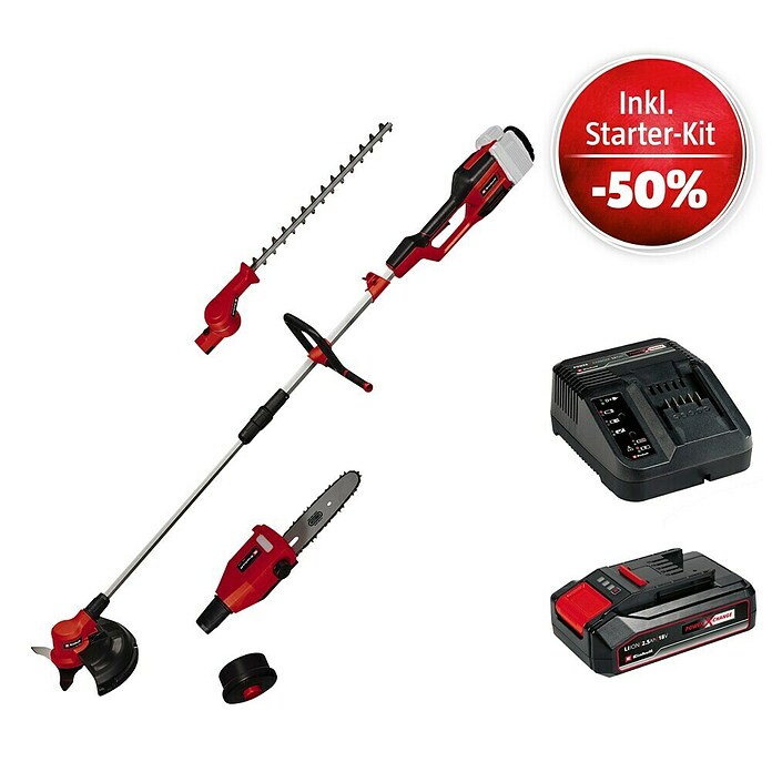 Einhell Power X-Change 18V Maschinenpaket (Multigartengerät GE-LM 36/4in1 Li-Solo + Starter-Kit (-50%)) | BAUHAUS