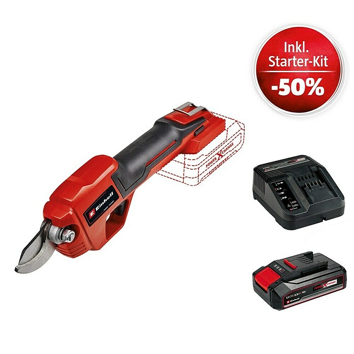 Einhell Power X-Change 18V Maschinenpaket (Akku-Strauchschere GE-LS18 LI-SOLO + Starter-Kit (-50%)) | BAUHAUS