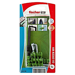 Fischer Gipskartondübel GK WH (Länge Dübel: 22 mm, 5 Stk., Nylon)