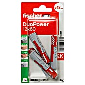 Fischer Duopower Universaldübel-Set (Durchmesser Dübel: 12 mm, Länge Dübel: 60 mm, 4 Stk., Nylon)