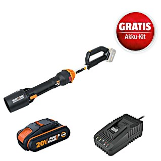 Worx PowerShare 20V Maschinenpaket (Akku-Laubbläser LEAFJET WG543E.9, Akku & Schnellladegerät)