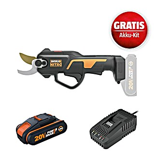 Worx PowerShare 20V Maschinenpaket (Akku-Astschere WG330E.9, Akku & Schnellladegerät)