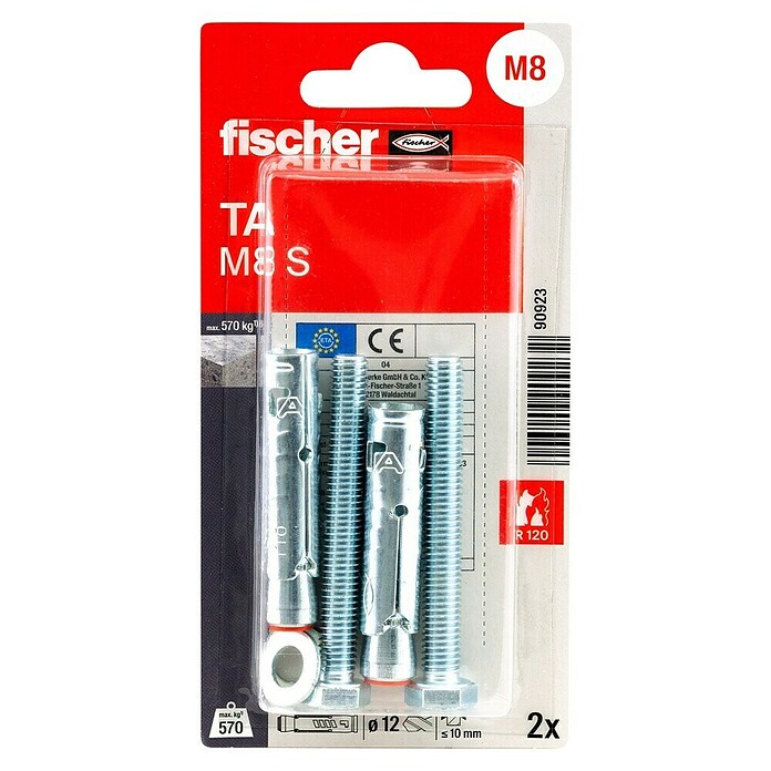 FISCHER ZB TA M8 S/10 K STALEN ANKER