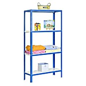 Simonrack Simonhome Metallregal (L x B x H: 30 x 80 x 160 cm, Traglast: 150 kg/Boden, Anzahl Böden: 4 Stk., Blau)