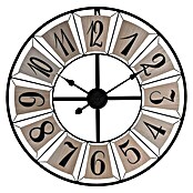 Reloj de pared redondo Brown (Marrón/Negro, Diámetro: 70 cm)
