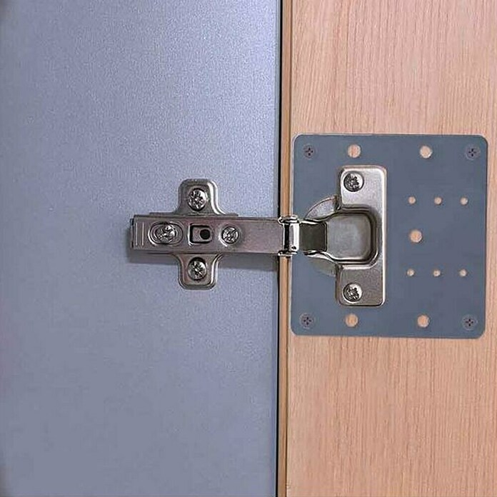 Micel Placa perforada (An x Al: 90 x 90 mm, Espesor: 1 mm, Específico para: Bisagras de cazoleta) | BAUHAUS