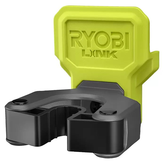 Ryobi Link Klemmhalter RSLW824 - Passend für: Stielwerkzeuge - Limettengrüner Ryobi Link Werkzeughalter mit schwarzem Kunststoffgriff zur Werkzeugorganisation.