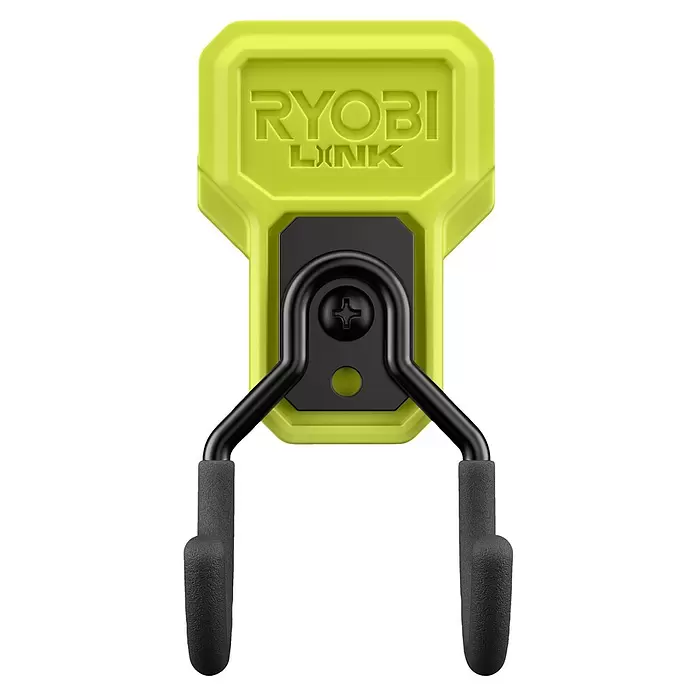 Ryobi Link Aufhängehaken RSLW816 - 1 Stk., Material: Kunststoff - Ryobi Link hellgrüner und schwarzer Werkzeughaken. Schwarze Metallhaken mit strukturierten Gummigriffen.