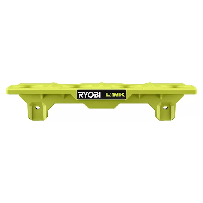 Ryobi Link Systemregal RSLW818 - 372 x 95 x 77 mm, Traglast: 6,8 kg - Hellgrüne Ryobi LINK Wandhalterung mit mehreren Befestigungspunkten.