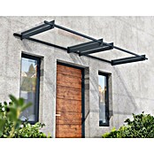 Palram – Canopia Marquesina para puerta Nancy (301 x 94 x 14 cm, Gris antracita) | BAUHAUS