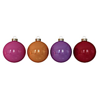 Weihnachtskugeln (Party Time, Glas, Durchmesser: 8 cm, 12 Stk.)