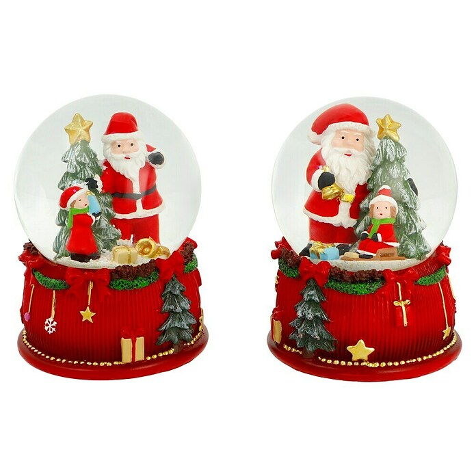 Schneekugel Santa (Rot, Polyresin, 6,5 cm) | BAUHAUS