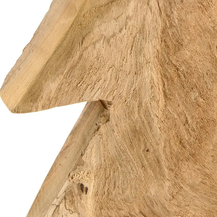 Holz-Weihnachtsbaum - L x B x H: 15 x 10 x 38 cm, Braun, Holz, 1 Stk. - Nahaufnahme eines handgefertigten Hockers aus naturbelassenem Holz mit einzigartiger Maserung und rustikalem Charme.
