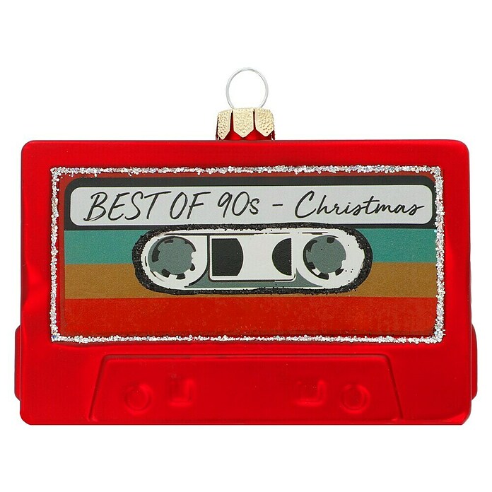 Christbaumschmuck Kassette (Rot, Glas, 10 x 2 x 7 cm) | BAUHAUS