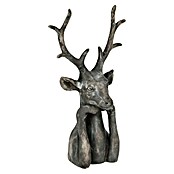 Dekofigur Hirsch Zen (L x B x H: 15 x 25,5 x 41 cm, Grau, Kunststoff, 1 Stk.) | BAUHAUS