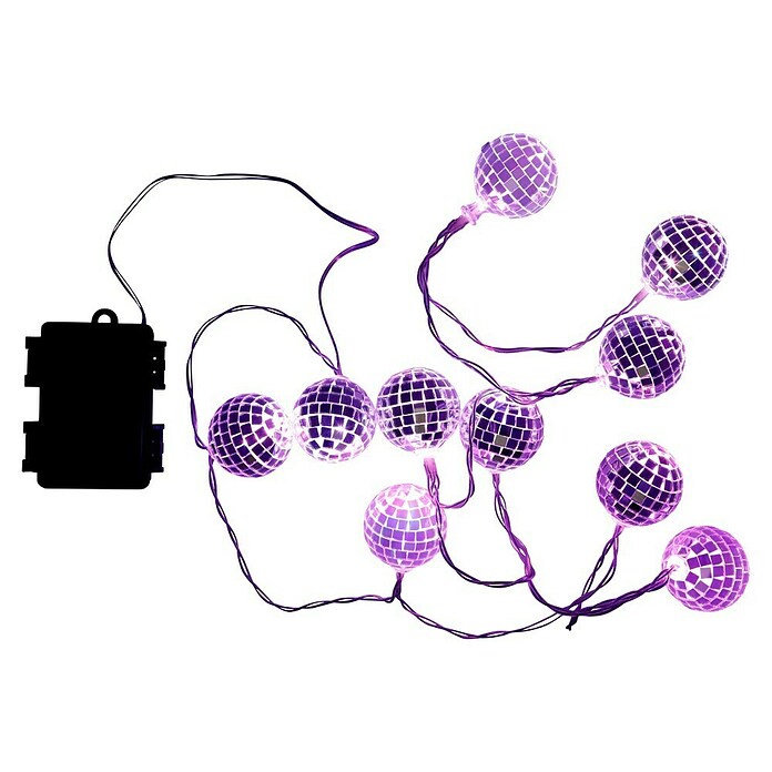 LED-Lichterkette Discokugel (Innen, Lichtfarbe: RGB, Anzahl Leuchtmittel: 10 Stk., Batteriebetrieben) | BAUHAUS