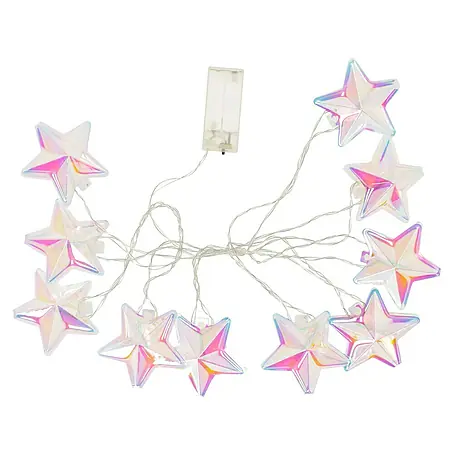 Tween Light  LED-Lichterkette Sterne irisierend