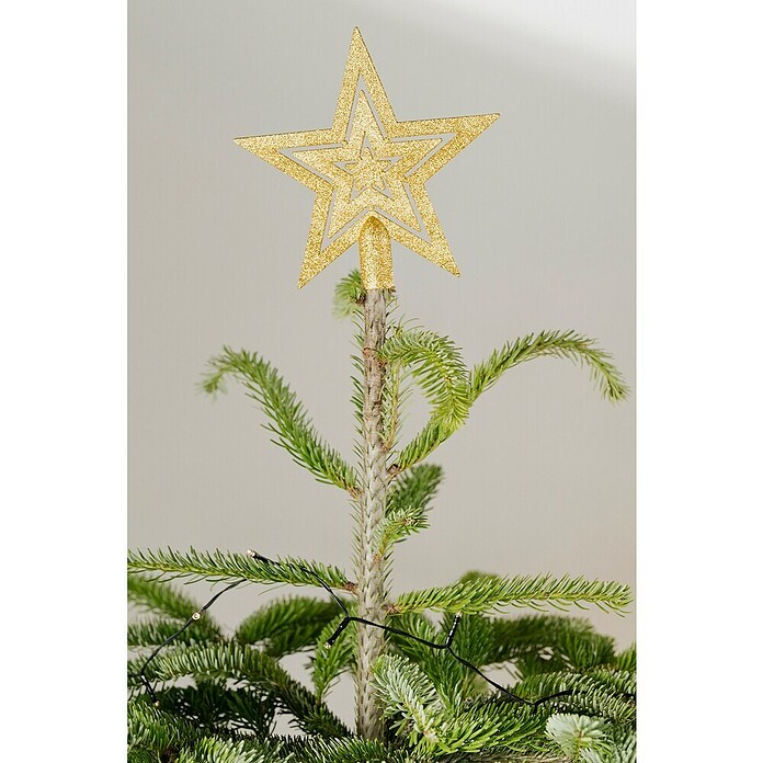 Christbaumspitze Stern (Länge: 19 cm, Royal Gold) | BAUHAUS