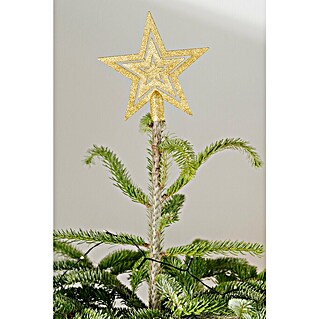 Christbaumspitze Stern (Länge: 19 cm, Royal Gold)