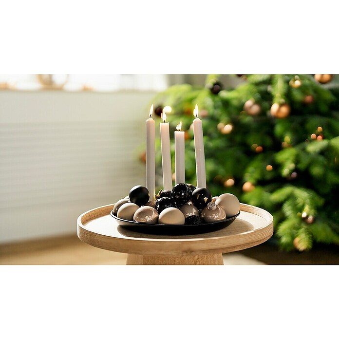 Adventskranz magnetisch (Durchmesser: 21,5 cm, Schwarz) | BAUHAUS