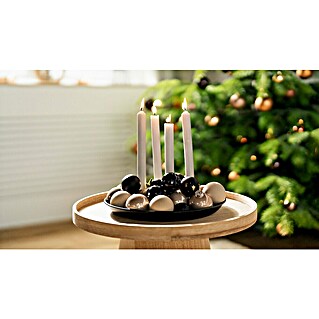 Adventskranz magnetisch (Durchmesser: 21,5 cm, Schwarz)