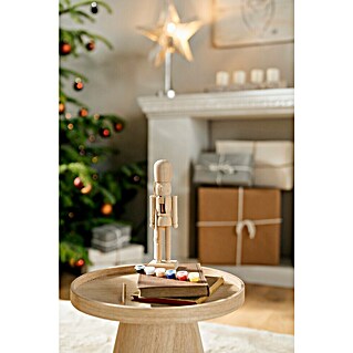 Decoris Nussknacker zum Bemalen (Holz, Beige, 26 x 11 x 7 cm)