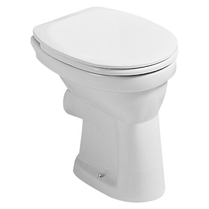 Laufen Object Stand-WC (Ohne WC-Sitz, Ohne Beschichtung, Flachspüler, Waagerecht, Weiß)