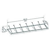 Palram – Canopia Marquesina para puerta Sophia XL (565 x 140 x 17 cm, Gris antracita, Color del techo: Claro) | BAUHAUS
