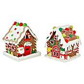 LED-Weihnachtsdekoleuchte Lebkuchenhaus (12 x 14 x 12 cm, Mehrfarbig, Batteriebetrieben, LED) | BAUHAUS