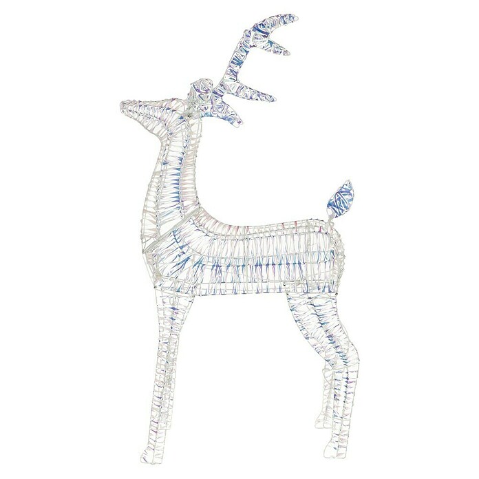 LED-Weihnachtsdekofigur Hirsch Bling (22 x 60 x 100 cm, Klar/Irisierend, Netzbetrieben, LED) | BAUHAUS