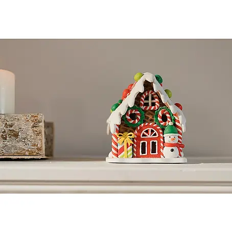 LED-Weihnachtsdekoleuchte Lebkuchenhaus