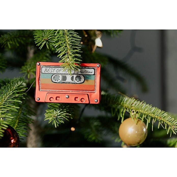 Christbaumschmuck Kassette (Rot, Glas, 10 x 2 x 7 cm) | BAUHAUS