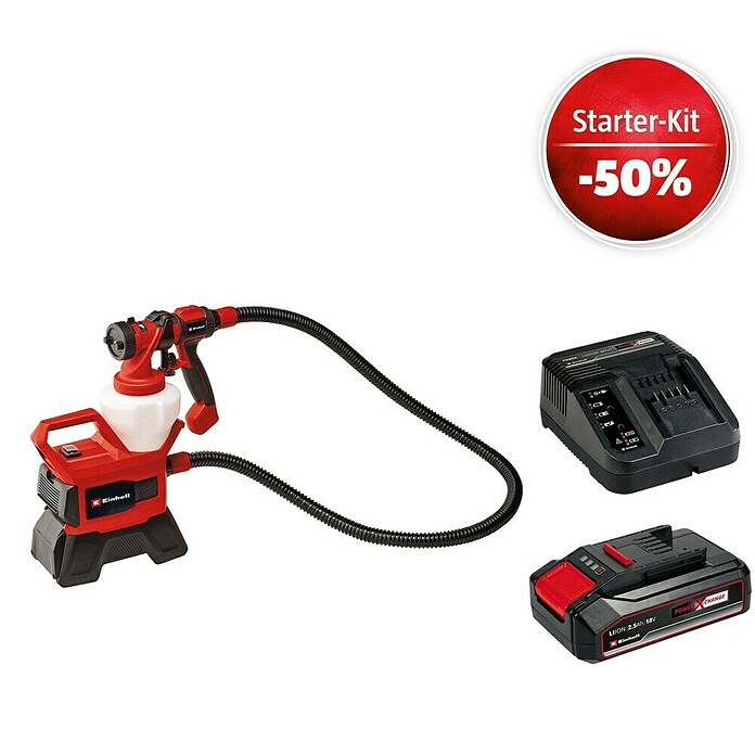 Einhell Power X-Change 18V Maschinenpaket (Akku-Farbsprühsystem TE-SY 18/90 Li-Solo + Starter-Kit (-50%)) | BAUHAUS