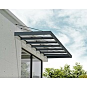 Palram – Canopia Marquesina para puerta Sophia XL (660 x 140 x 17 cm, Gris antracita, Color del techo: Claro) | BAUHAUS
