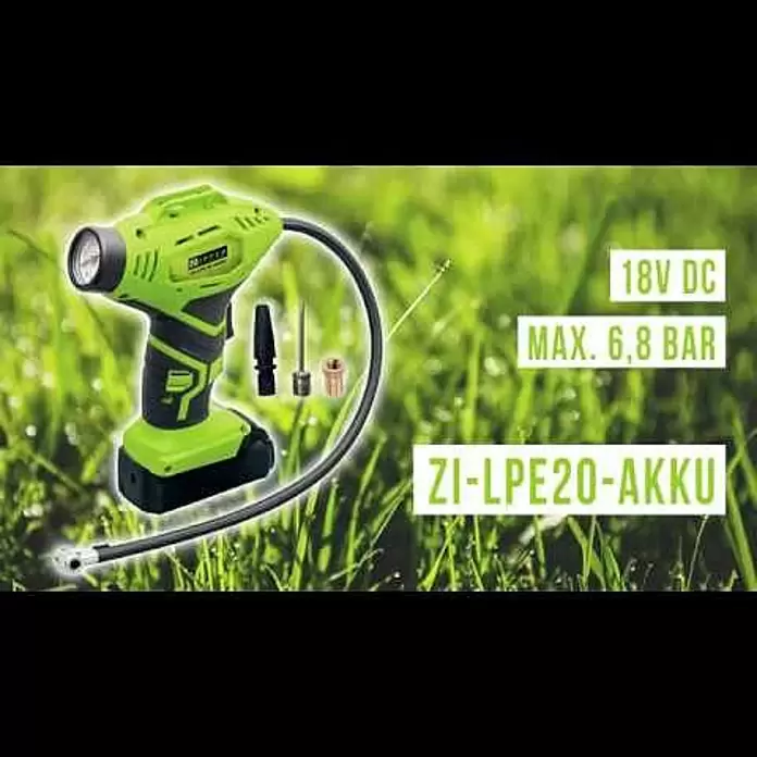 Zipper Akku-Luftpumpe ZI-LPE20-AKKU - Anzahl Akkus: 1 Akku, Max. Druck: 6,8 bar - ZI-LPE20-AKKU - Akku Luftpumpe