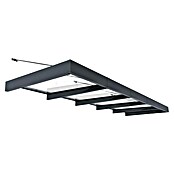 Palram – Canopia Pultvordach Sophia XL (471 x 140 x 17 cm, Anthrazitgrau, Farbe Dach: Weiß Opal) | BAUHAUS
