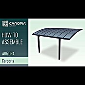 Palram – Canopia Carport Arizona Breeze (Medidas ext. (An x Pr): 578 x 495 cm, Carport doble, Antracita) | BAUHAUS