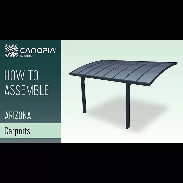 Palram – Canopia Carport Arizona Breeze - Medidas ext. (An x Pr): 578 x 495 cm, Carport doble, Antracita - How to Assemble Arizona 5000 Breeze Carport Kit | Canopia by Palram [FULL GUIDE]