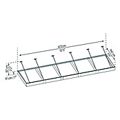 Palram – Canopia Marquesina para puerta Sophia XL (472 x 140 x 17 cm, Gris antracita, Color del techo: Claro) | BAUHAUS